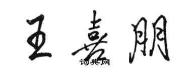 駱恆光王喜朋行書個性簽名怎么寫
