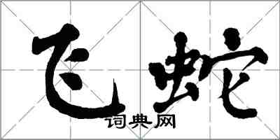 翁闓運飛蛇楷書怎么寫