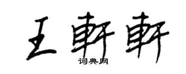 王正良王軒軒行書個性簽名怎么寫
