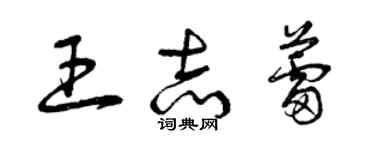 曾慶福王志蕾草書個性簽名怎么寫