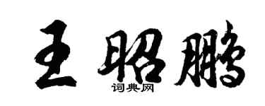 胡問遂王昭鵬行書個性簽名怎么寫