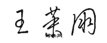 駱恆光王茉朋草書個性簽名怎么寫