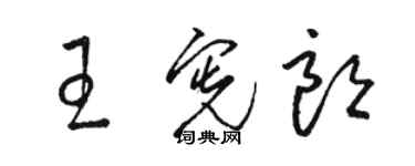 駱恆光王憲朗草書個性簽名怎么寫