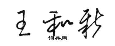 駱恆光王和新草書個性簽名怎么寫