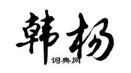 胡問遂韓楊行書個性簽名怎么寫