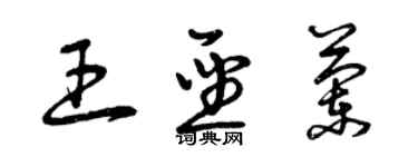 曾慶福王聖蘭草書個性簽名怎么寫