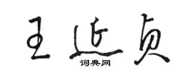 駱恆光王延貞草書個性簽名怎么寫