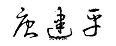 曾慶福唐建平草書個性簽名怎么寫