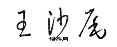 駱恆光王沙尾草書個性簽名怎么寫