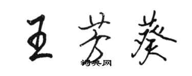 駱恆光王芳葵行書個性簽名怎么寫