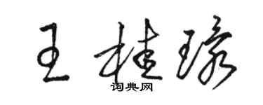 駱恆光王桂環草書個性簽名怎么寫