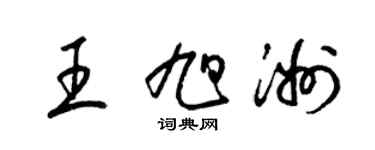 梁錦英王旭洲草書個性簽名怎么寫