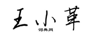 王正良王小革行書個性簽名怎么寫