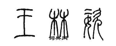 陳墨王林姿篆書個性簽名怎么寫