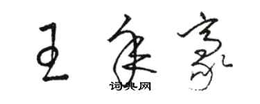 駱恆光王年豪草書個性簽名怎么寫