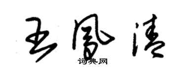 朱錫榮王鳳清草書個性簽名怎么寫