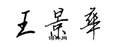 王正良王景華行書個性簽名怎么寫