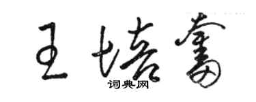 駱恆光王培奮草書個性簽名怎么寫