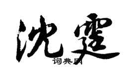 胡問遂沈霆行書個性簽名怎么寫