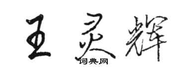 駱恆光王靈輝行書個性簽名怎么寫
