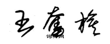 朱錫榮王奮旗草書個性簽名怎么寫