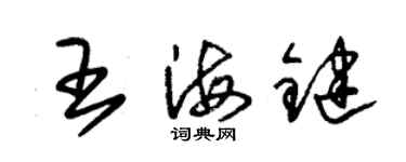 朱錫榮王海鍵草書個性簽名怎么寫