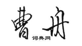 駱恆光曹舟行書個性簽名怎么寫