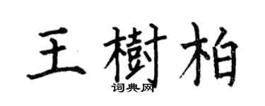 何伯昌王樹柏楷書個性簽名怎么寫