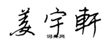 王正良姜宇軒行書個性簽名怎么寫