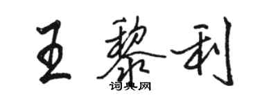 駱恆光王黎利行書個性簽名怎么寫