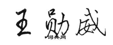 駱恆光王勛威行書個性簽名怎么寫