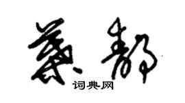 朱錫榮葉靜草書個性簽名怎么寫