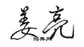 駱恆光姜亮行書個性簽名怎么寫