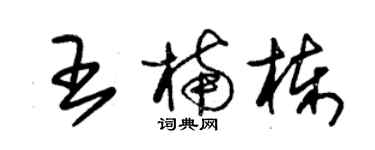朱錫榮王楠棟草書個性簽名怎么寫