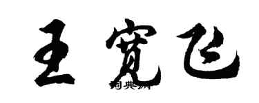 胡問遂王寬飛行書個性簽名怎么寫