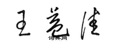 駱恆光王益佳草書個性簽名怎么寫