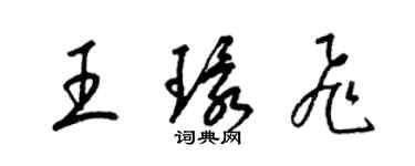 梁錦英王環飛草書個性簽名怎么寫