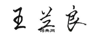 駱恆光王蘭良行書個性簽名怎么寫