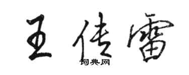 駱恆光王傳雷行書個性簽名怎么寫