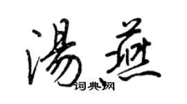 王正良湯燕行書個性簽名怎么寫