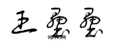 曾慶福王壘壘草書個性簽名怎么寫