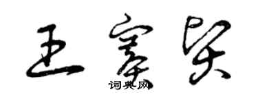 曾慶福王賽賢草書個性簽名怎么寫