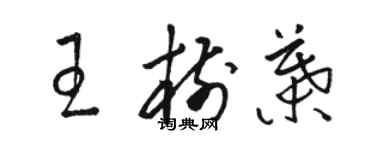 駱恆光王樹葉草書個性簽名怎么寫