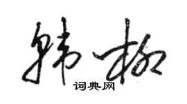 駱恆光韓柳草書個性簽名怎么寫