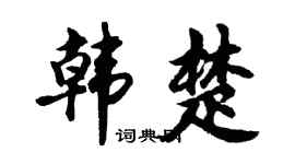 胡問遂韓楚行書個性簽名怎么寫