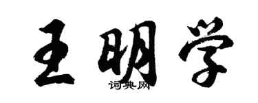 胡問遂王明學行書個性簽名怎么寫
