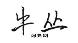 駱恆光牛叢行書個性簽名怎么寫