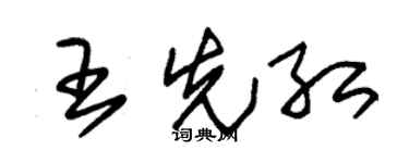朱錫榮王先紅草書個性簽名怎么寫