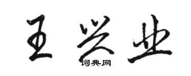 駱恆光王興業行書個性簽名怎么寫