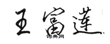 駱恆光王富蓮行書個性簽名怎么寫